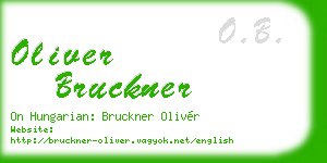 oliver bruckner business card